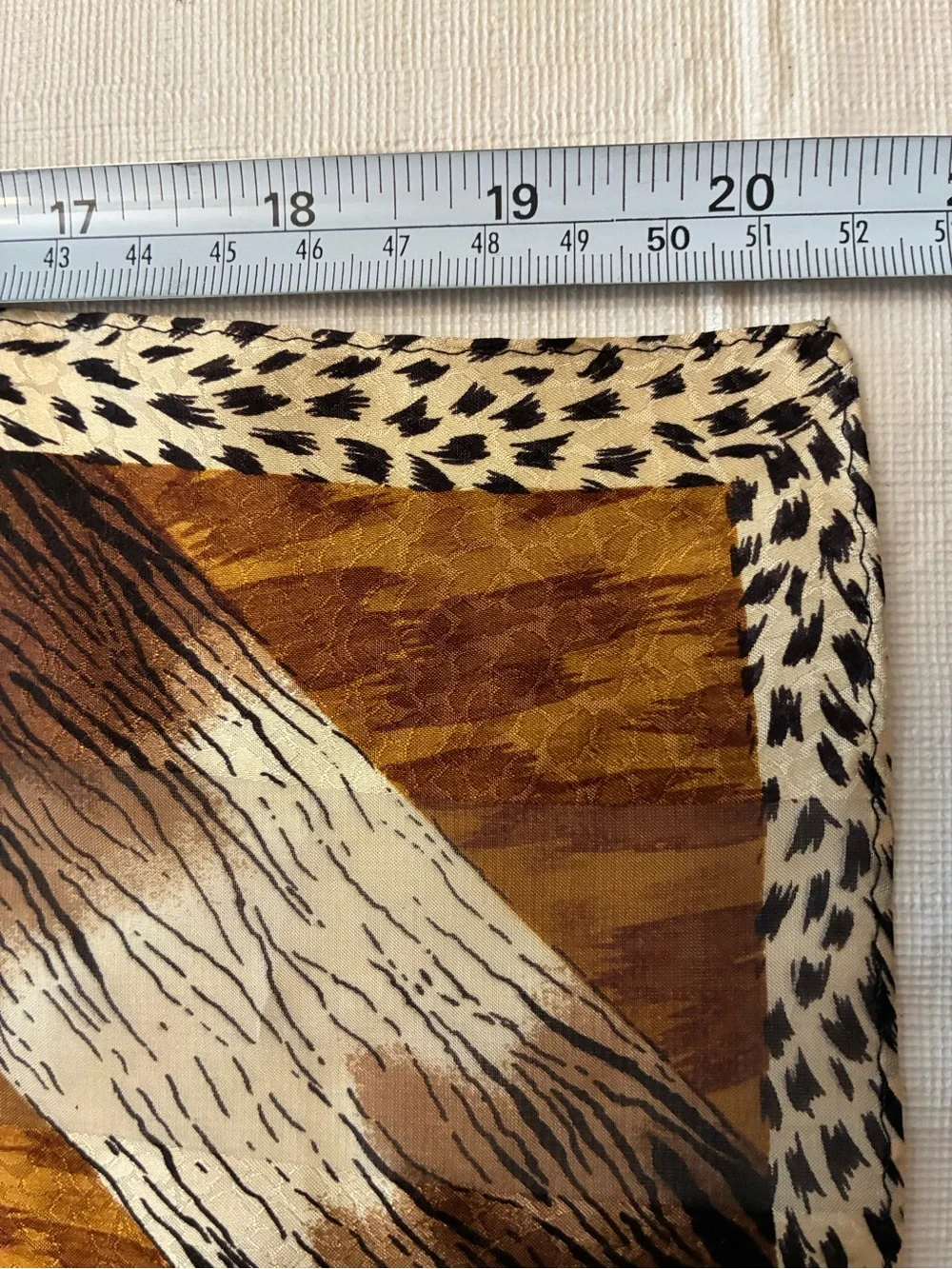 Adrienne Vittadini Animal-Print Diagonal Square Sheer Silk Scarf